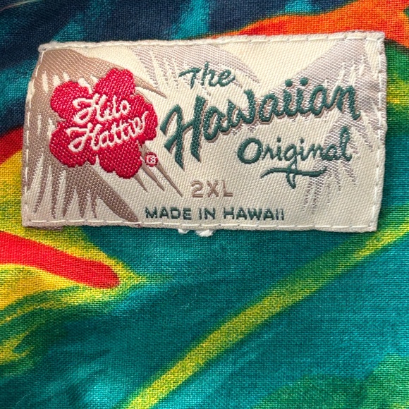 Hilo Hattie Tropical Hawaiian Shirt Vibrant Floral 2XL - Picture 3 of 7
